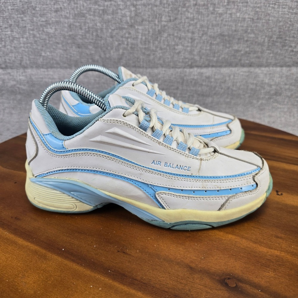 Air Balance Women's‎ White & Blue Walking Shoes Size 6.5 Athletics Sneakers